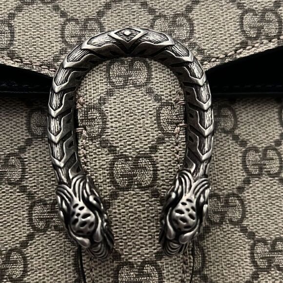 AUTHENTIC NEW GUCCI Gucci Handbag Shoulder Bag GG Supreme Canvas PVC Black Brown - Picture 3 of 7